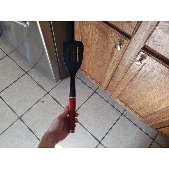 KitchenAid Red Classic Nylon Slotted Turner 13.66-Inch Aqua Sky - Picture 5 of 11